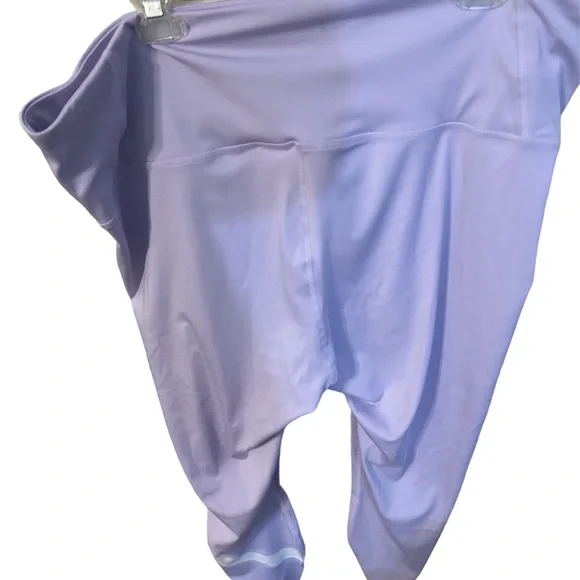 NWT Reebok big logo purple oasis training leggings full length size 3x nice - Picture 2 of 6